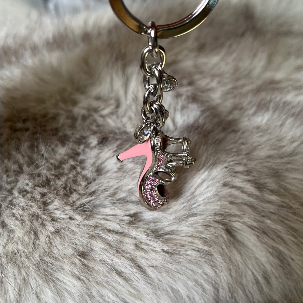 Pink/Silver Rhinestone High Heel Keychain - Picture 8 of 8